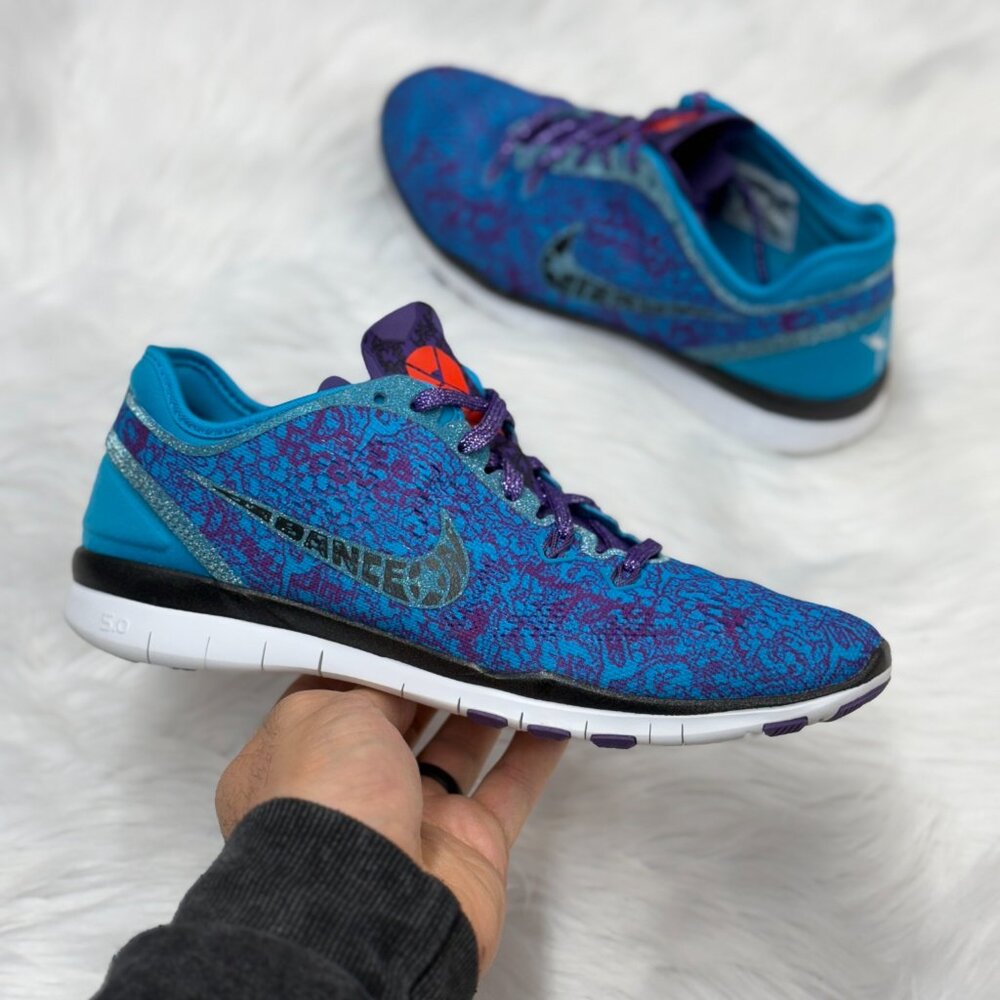 Nike Free Run Low Womens Casual Shoes Blue 839122-540 VNDS Sz 7.5